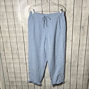 Orvis striped linen pants size Medium